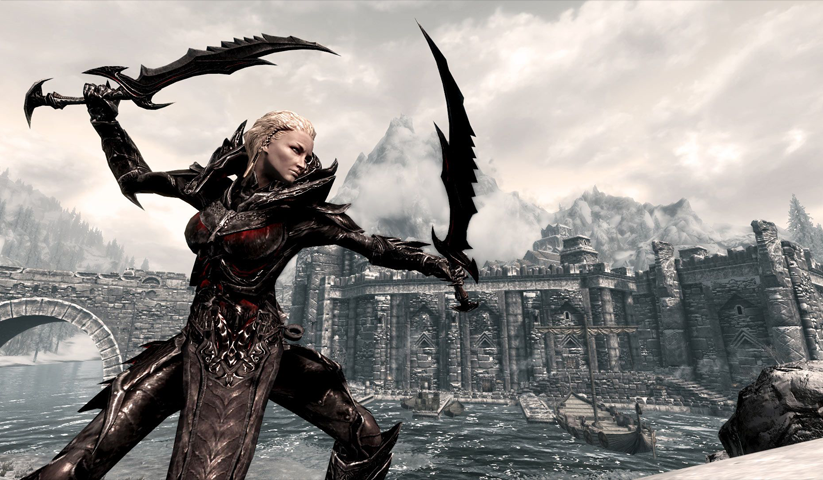 لوحة The Elder Scrolls V Skyrim – قطعة واحدة – برشة أحجام | ديكور دارك