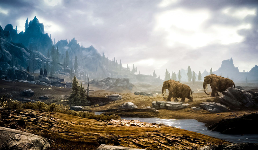 لوحة The Elder Scrolls V Skyrim – قطعة واحدة – برشة أحجام | ديكور دارك
