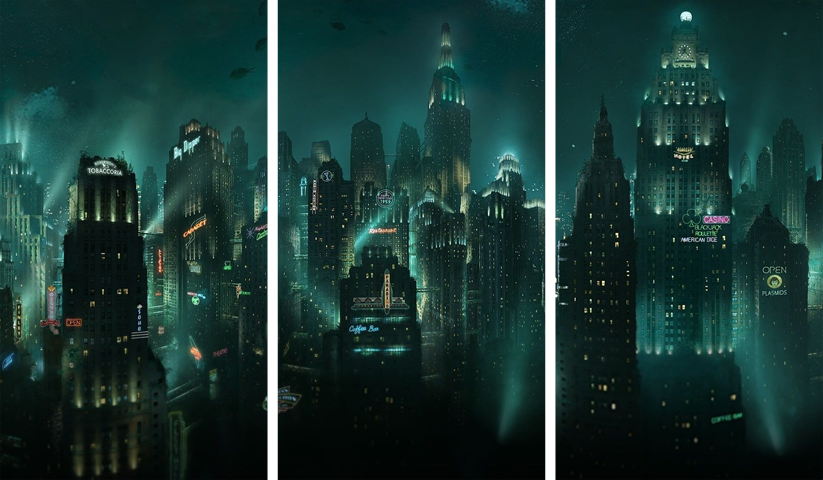 BioShock – 3 Panneaux – Plusieurs Tailles | Décoration Maison