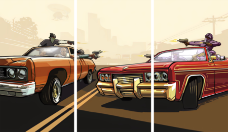 GTA sanandreas – 3 Panels – Multiple Sizes | Home Decor