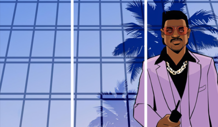 لوحة GTA vice city – ثلاثة قطع – برشة أحجام | ديكور دارك