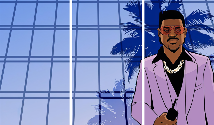 GTA vice city – 3 Panels – Multiple Sizes | Home Decor
