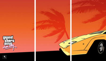 لوحة GTA vice city – ثلاثة قطع – برشة أحجام | ديكور دارك