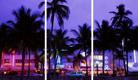 لوحة GTA vice city – ثلاثة قطع – برشة أحجام | ديكور دارك