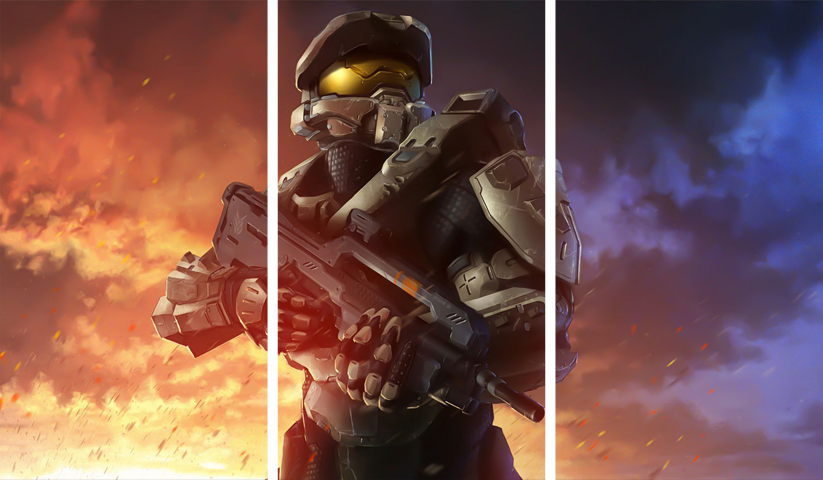 Home Trix'art | Premium Anime Art & Gaming Decor in Tunisia 10 Halo – 3 Panneaux – Plusieurs Tailles | Décoration Maison