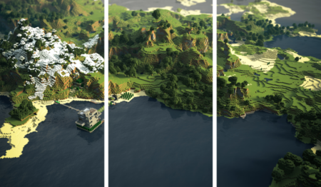 لوحة Minecraft – ثلاثة قطع – برشة أحجام | ديكور دارك