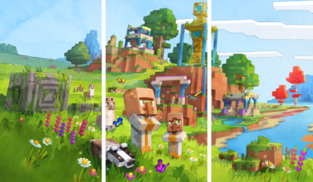 Minecraft – 3 Panels – Multiple Sizes | Home Decor