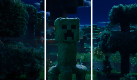 لوحة Minecraft – ثلاثة قطع – برشة أحجام | ديكور دارك