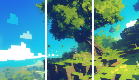 لوحة Minecraft – ثلاثة قطع – برشة أحجام | ديكور دارك