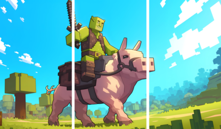 لوحة Minecraft – ثلاثة قطع – برشة أحجام | ديكور دارك