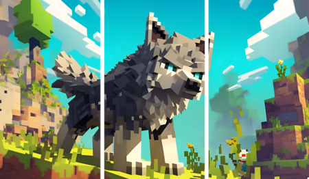 لوحة Minecraft – ثلاثة قطع – برشة أحجام | ديكور دارك