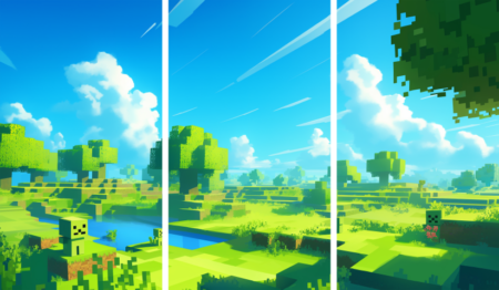 لوحة Minecraft – ثلاثة قطع – برشة أحجام | ديكور دارك