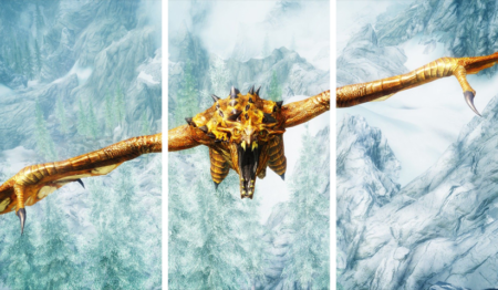 The Elder Scrolls V Skyrim – 3 Panels – Multiple Sizes | Home Decor