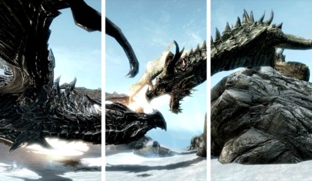 The Elder Scrolls V Skyrim – 3 Panels – Multiple Sizes | Home Decor