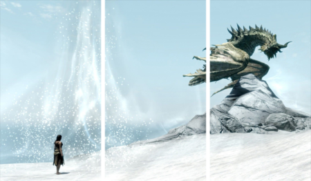 The Elder Scrolls V Skyrim – 3 Panels – Multiple Sizes | Home Decor