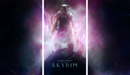 لوحة The Elder Scrolls V Skyrim – ثلاثة قطع – برشة أحجام | ديكور دارك