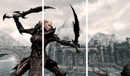 The Elder Scrolls V Skyrim – 3 Panels – Multiple Sizes | Home Decor