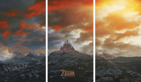 لوحة The Legend Of Zelda – ثلاثة قطع – برشة أحجام | ديكور دارك