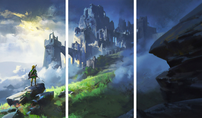 لوحة The Legend Of Zelda – ثلاثة قطع – برشة أحجام | ديكور دارك