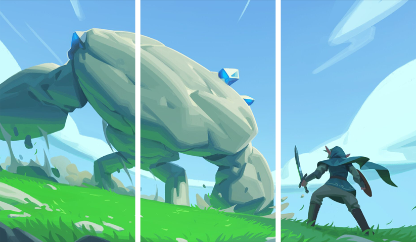 لوحة The Legend Of Zelda – ثلاثة قطع – برشة أحجام | ديكور دارك