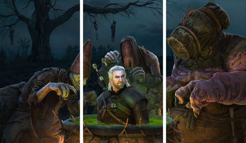 The Witcher – 3 Panels – Multiple Sizes | Home Decor