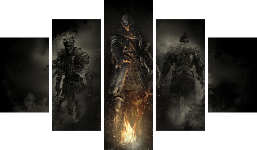لوحة Dark Souls – خمسة قطع – برشة أحجام | ديكور دارك