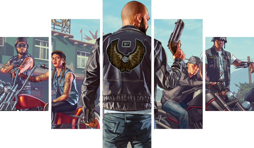 GTA V – 5 Panels – Multiple Sizes | Home Decor