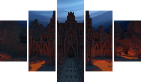 لوحة Minecraft – خمسة قطع – برشة أحجام | ديكور دارك