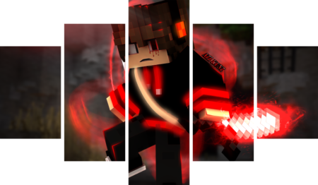 لوحة Minecraft – خمسة قطع – برشة أحجام | ديكور دارك