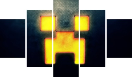 لوحة Minecraft – خمسة قطع – برشة أحجام | ديكور دارك