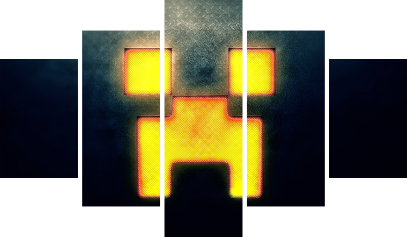 Minecraft – 5 Panels – Multiple Sizes | Home Decor