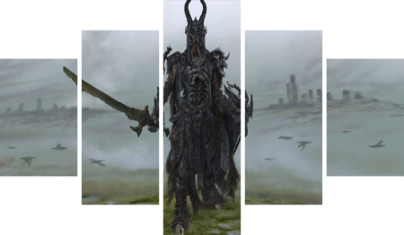 The Elder Scrolls V Skyrim – 5 Panneaux – Plusieurs Tailles | Décoration Maison