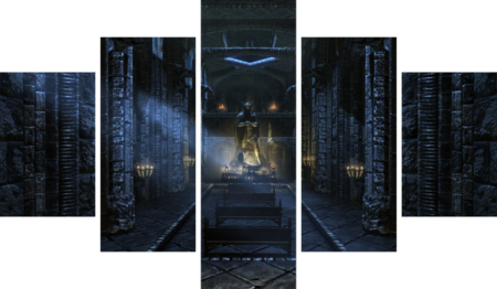 لوحة The Elder Scrolls V Skyrim – خمسة قطع – برشة أحجام | ديكور دارك
