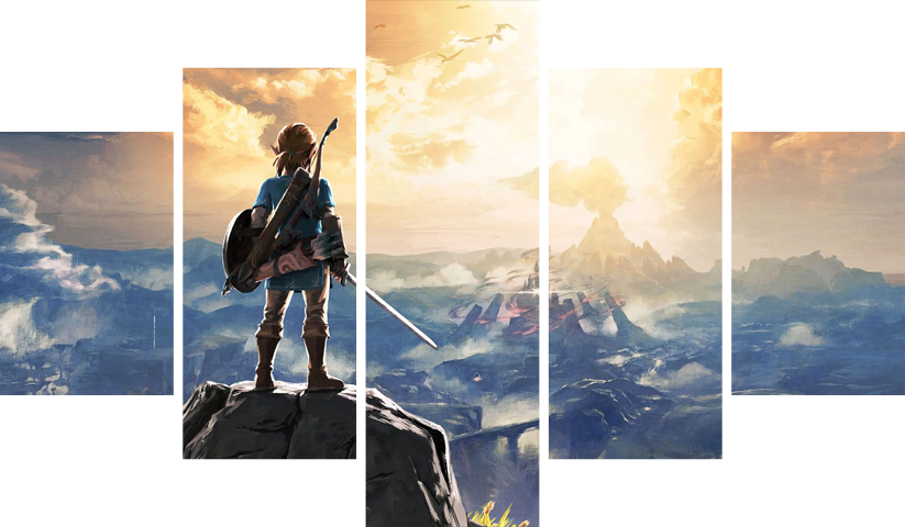 لوحة The Legend Of Zelda – خمسة قطع – برشة أحجام | ديكور دارك