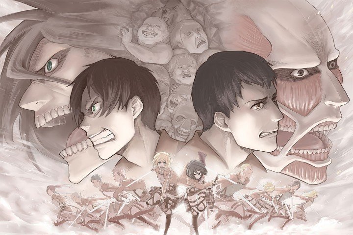 لوحة Attack on Titan – قطعة واحدة – برشة أحجام | ديكور دارك