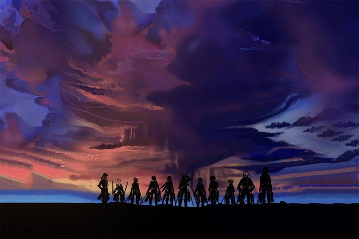 لوحة Attack on Titan – قطعة واحدة – برشة أحجام | ديكور دارك