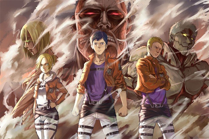 لوحة Attack on Titan – قطعة واحدة – برشة أحجام | ديكور دارك