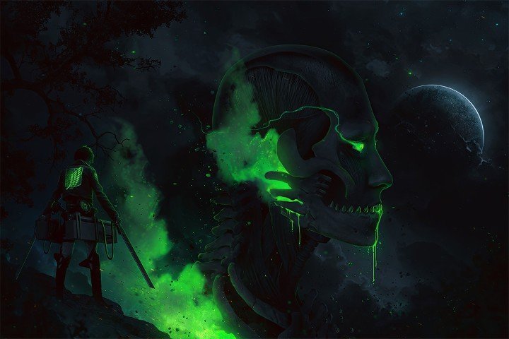 لوحة Attack on Titan – قطعة واحدة – برشة أحجام | ديكور دارك