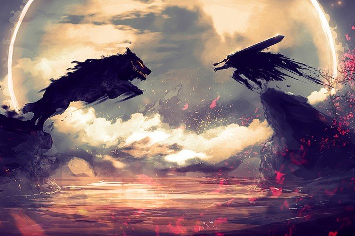 لوحة Berserk – قطعة واحدة – برشة أحجام | ديكور دارك