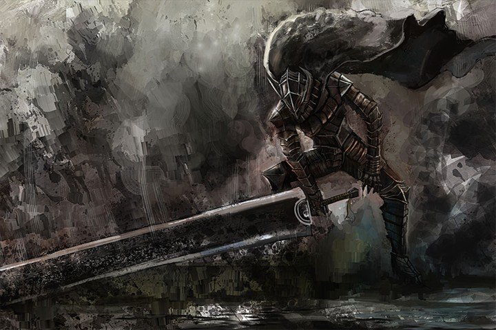 لوحة Berserk – قطعة واحدة – برشة أحجام | ديكور دارك