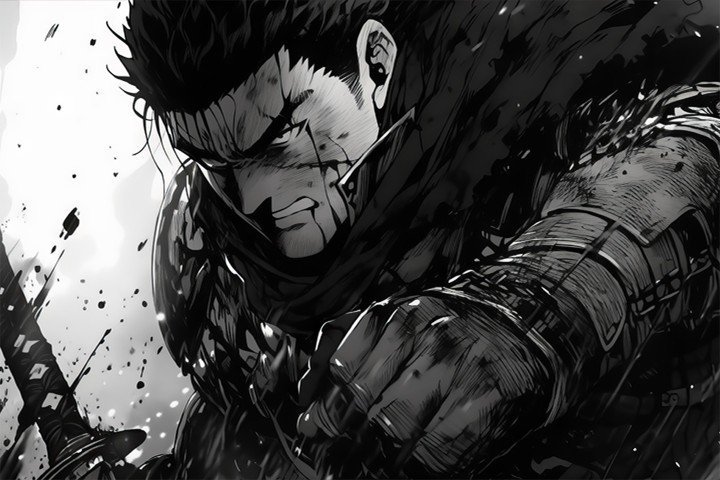 لوحة Berserk – قطعة واحدة – برشة أحجام | ديكور دارك