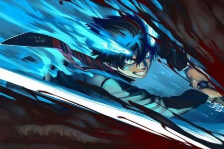 لوحة Blue Exorcist – قطعة واحدة – برشة أحجام | ديكور دارك