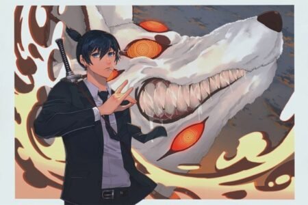 لوحة Chainsaw Man – قطعة واحدة – برشة أحجام | ديكور دارك