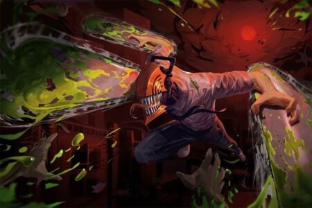 لوحة Chainsaw Man – قطعة واحدة – برشة أحجام | ديكور دارك