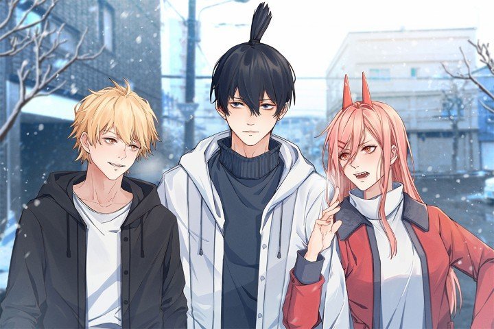 لوحة Chainsaw Man – قطعة واحدة – برشة أحجام | ديكور دارك