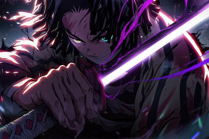 لوحة Demon Slayer – قطعة واحدة – برشة أحجام | ديكور دارك