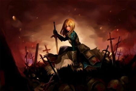 لوحة Fate Zero – قطعة واحدة – برشة أحجام | ديكور دارك