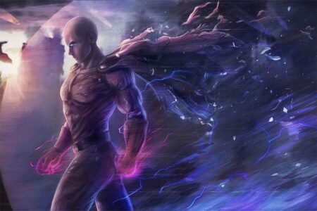 لوحة One‑Punch Man – قطعة واحدة – برشة أحجام | ديكور دارك