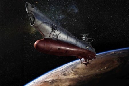 Space BattleshiPL Yamato – 1 Panel – Multiple Sizes | Home Decor