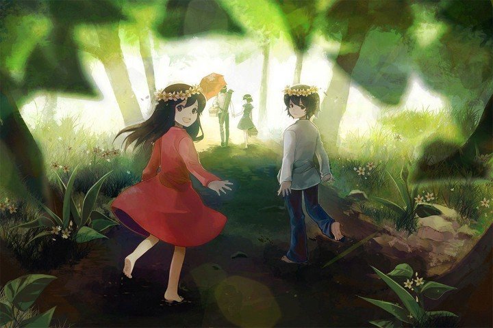 لوحة Wolf Children – قطعة واحدة – برشة أحجام | ديكور دارك